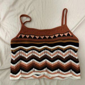 Crochet style tank top